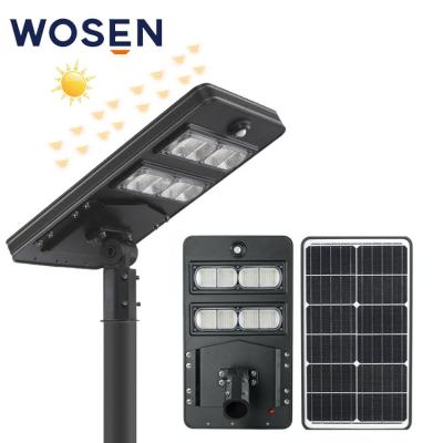 China 50 Watt LED painel solar luzes de alta luminosidade lâmpada de estrada solar integrada tudo em um à venda