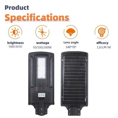 China 3000K - 6500K LED Solar Street Lights Fábrica integrada tudo em um painel lâmpadas à venda