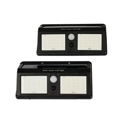 China Aluminum High Power IP65 Black Solar Sensor Wall Lights Outdoor Security for sale