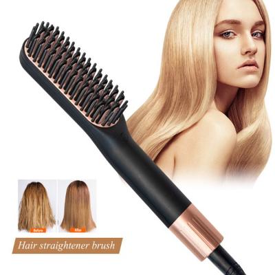 China Professional Household Appliances Beauty 35W Electric Hair Straightener Brush For Men And Women for sale