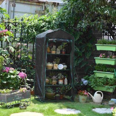 China 69x49x158cm Easily Assembled 4 Layer Iron Garden Greenhouse Flower and Plant Gardening Supplies for sale