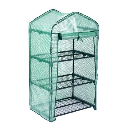 China Factory High Quality Home Greenhouse Flower Green Easily Assembled 3 Story Mini Garden Conservatory for sale