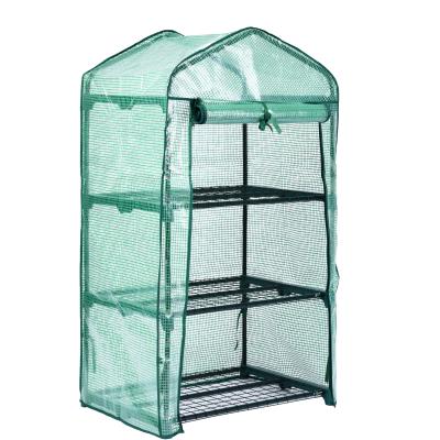 China Easily Assembled 3 Story Green Home Plant Greenhouse Mini Flower Garden Conservatory For Sale for sale