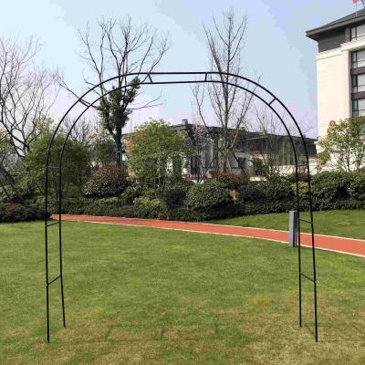 China Easily Assembled DIY Wrought Iron Wedding Arch Decoration Garden Background Pergola Flower Stand For Sale for sale