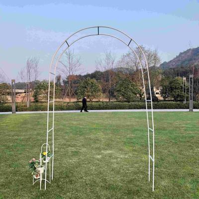 China Easily Assembled Wedding Arch Decoration Garden Background Pergola Iron Frame Flower Stand for sale