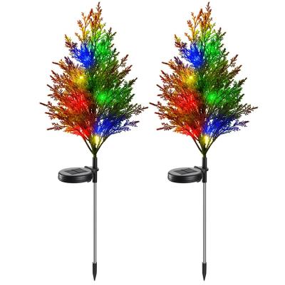 China Hot Selling Solar Garden Christmas Palisade Amazon Garden Light Holiday Decoration Led Christmas Tree Light for sale