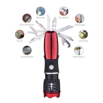 China Multi Tool In A Knife Universal Military Tool Kit Led Torch Light Aluminum Tactical Flashlight With Spot And Flood 