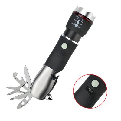 China Multi-tool in one of the 100% direct outdoor personal self-defense night supply factory source multi-function flashlights for sale