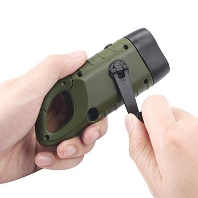 China Emergency Torch Crank Mini Solar Power Rechargeable Led Portable Led Chain Head Flashlight for sale