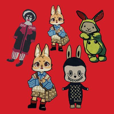 China Cheap Price Fashion Embriodery Patch For Matt Rabbit Cool Man Tee Shirt Fabric Patch Clothes Cartoon Animation Embroidery Bubble Patch Can Be Hand Stitched And Ironed for sale