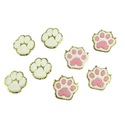 China Cheap Price Fashion Embriodery Patch For Clothes Phnom Penh Towel Embroidery Paw Patch Gold Onion Powder Gelit Embroidery Seal DIY Animal Accessories for sale