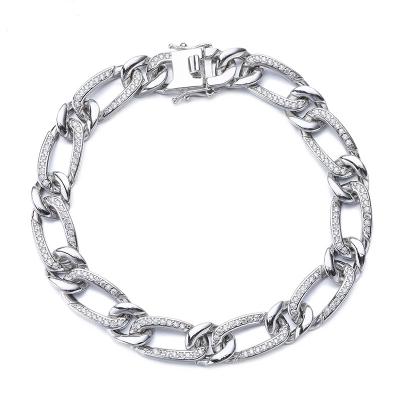 China Eco - Friendly Silver Chains 925 Sterling Men Jewelry Mens Chains Link Curb Bracelet for sale