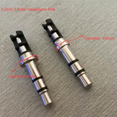 China In-Ear Headphones Accessories Parts 3.5m 3 4 Pole Earphone Jack Pin For Earphone Jack Plug for sale