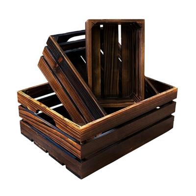 China Top Quality Widely Used Customized Customized Natural Wood Color Wooden Storage Box for sale