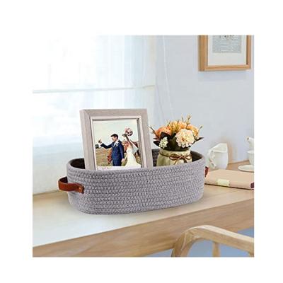 China 100% Cotton Rope Eco-friendly Multifunctional Modern Laundry Storage Hand - Woven Hand Made Baskets for sale