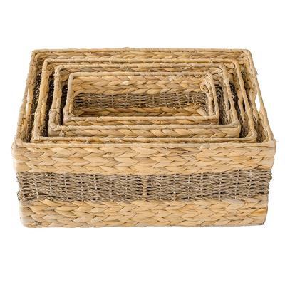 China Various Factory Manufacture Sustainable Storage Basket Small Price Big Woven Folding Storage Basket for sale