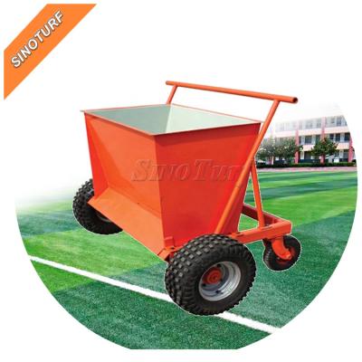 China Soccer Football Field Rubber Granule and Sand Add-On Machine for Artificial Grass Pasto Sintetico Manual Add-on Machine for sale