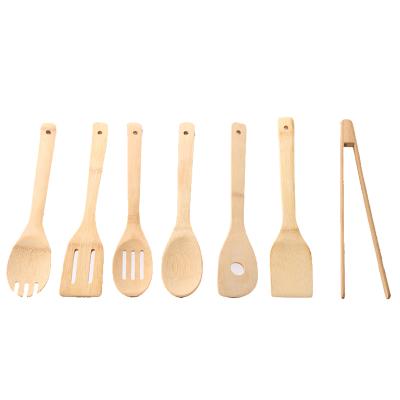 China Viable Custom Durable Bamboo Kitchen Spoon Fork Spatula Tool Kits Kitchen Utensils From China for sale