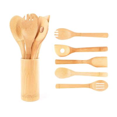 China 100% Sustainable Eco Friendly Kitchen Supplies Natural Bamboo Kitchen Utensil Manufacturers for sale