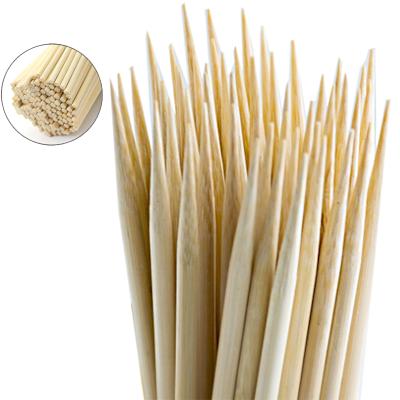 China Easily Cleaned Skewers Bamboo 6mm BBQ Spits Factory Wholesale 25 Bamboo BBQ Skewers 90cm 40cm for sale