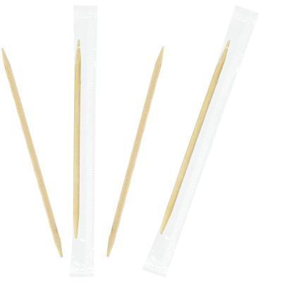 China Disposable Single Individual Cello Wrapped Toothpicks Manufacturers Wrapped 1000 Disposable Eco Bamboo Toothpicks for sale