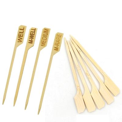 China Easily Cleaned Bamboo Skewer Kebab Skewer 200mm Paddle Gun BBQ Grill Meat Food Bamboo Kebab Skewer for sale