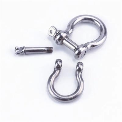 China Heavy Industry HLM Free Sample ISO Certification US G210 Stainless Steel D Type Shackles With Screw Pin for sale