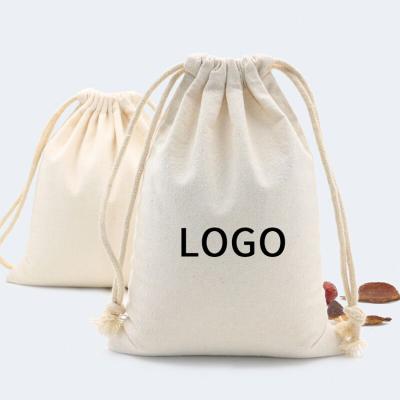 China Portable Custom Colorful Organic Muslin Calico Canvas String Bag Cotton Drawstring Bags With Double Twine for sale