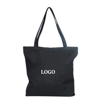 China Large Custom Reusable Cotton Handled Wholesale Custom Shopping Bag The Canvas Foldable Tote Bag With Logo Print for sale