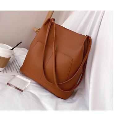 China Current Wholesale Fashion Lady's Shoulder Bag Trend Cheap PU Material Shopping Tote Handbag for sale