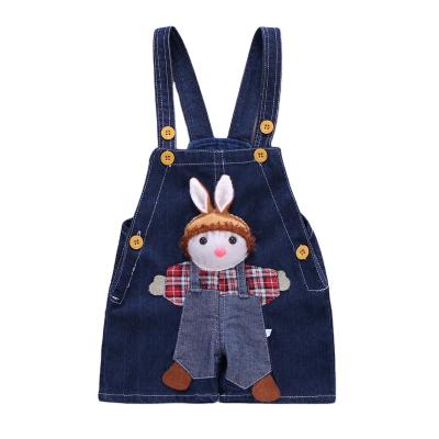 China 1-3T jeans polyester/cotton pants overalls baby girls boys clothing clothes kids denim shorts pants overalls for sale