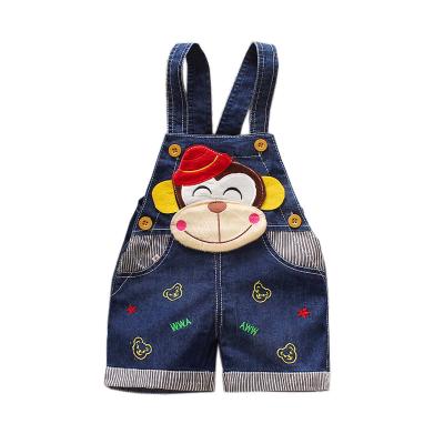 China Polyester/cotton 1-3 years old children's overalls pants denim shorts pants babies boy girls overall clothing for sale