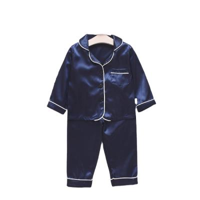 China Casual Fashion 1-4 Years Long Sleeve Solid Color Pajamas Boy Children Clothing Sleepwear Suits for sale