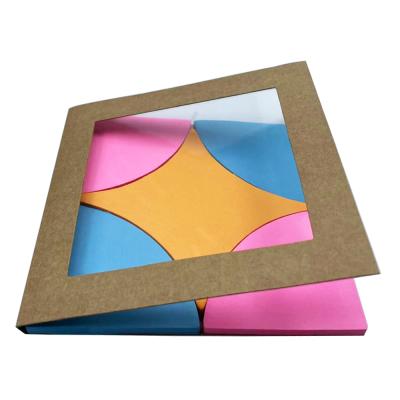 China Self-adhesive puzzle sticky notes in bright colors Self-stick pads 5 pads / packs 40 sheets / pads total 200 sheets for sale