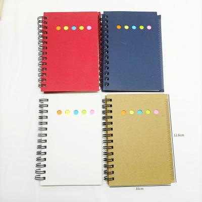 China Best Self Adhesive Selling Good Quality Art Paper Spiral Notebook with Index Neon Dividers Color Sticky Notes for sale