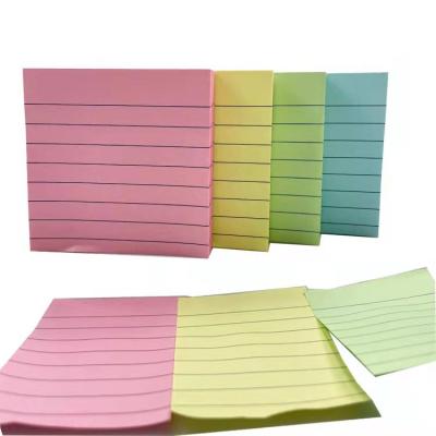 China Price List 3 x 3 100 Sheets Self Adhesive Cheap Self Adhesive Notepad Color Lined Sticky Notes for sale