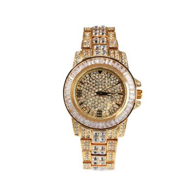 China Men's Watch Fashion Diamond Men's Hip Hop Watch Casual Big Dial for sale