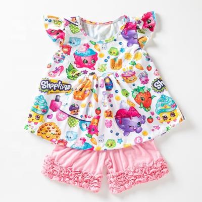 China Wholesale High Quality Custom Baby Size Kids Plus Cotton Shorts Set Popular Kids Girls Flower Dressing Sets for sale