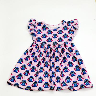 China Prairie children chic boutique bow kids summer clothes little girls sleeveless dress sets kids for sale