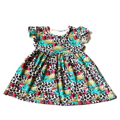 China Grassland leopard print children's costume boutique baby clothes 2020 chic clothing for girls for sale