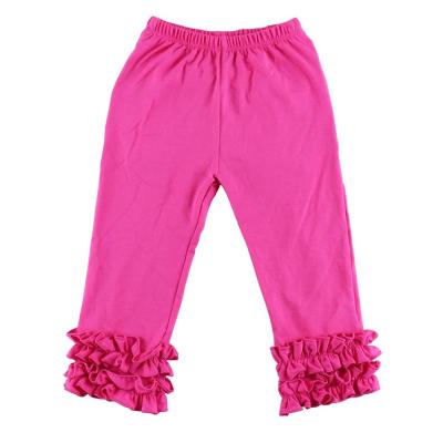 China Toddler plus babies size solid layered double ruffle shorts bottoms pant for sale