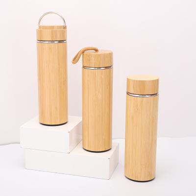 China New Arrival Stainless Steel PORTABLE Different Straight Cup Capacity Bamboo Thermos for sale