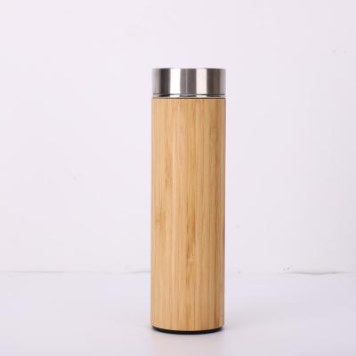 China PORTABLE Temperature Display Insulated Tea and Coffee Thermos Flask Loose Leaf Tea Steeper Infuser Bottle for sale