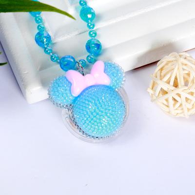 China Latest Cute The Cute LED Lamp Cartoon Resin Necklace Children Holiday Party Gift for sale