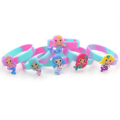 China Amazon Cute Hot Selling Soft Colorful PVC Silicone Kid And Adult Wristbands Wristbands for sale