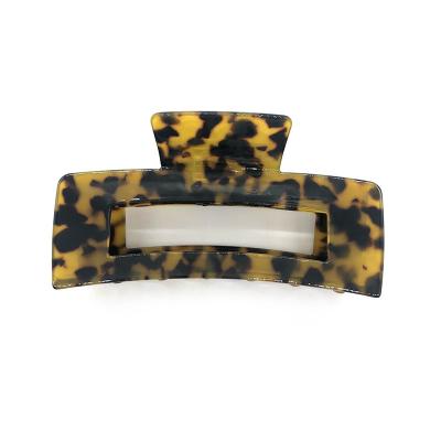 China Large Acetate Acrylic Dish Leopard Print Fashion Bath Dish Acrylic Hair Claw Clip for sale