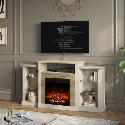 China (Other) adjustable electric fireplace TV stand and coffee table electric fireplace floating TV stand for living room for sale