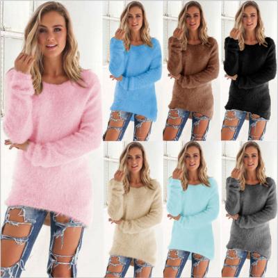 China Foreign Trade Women's Knitwear Sweater Autumn Winter Plush Turtle Neck Sweater 