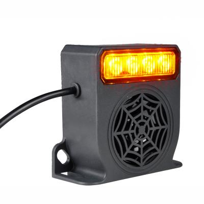 China Black Alarm- Trucks Reversing Emergency Horn Alarm With Warning Strobe Light Emergency Safety Buzzer 12v 80v DC for sale