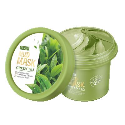 China Natural Moisturizer Green Tea Deep Cleansing and Anti Aging Shrink Pore Balance Oil Secretion Relieve Acne Skin Care Matcha Mud Cream for sale